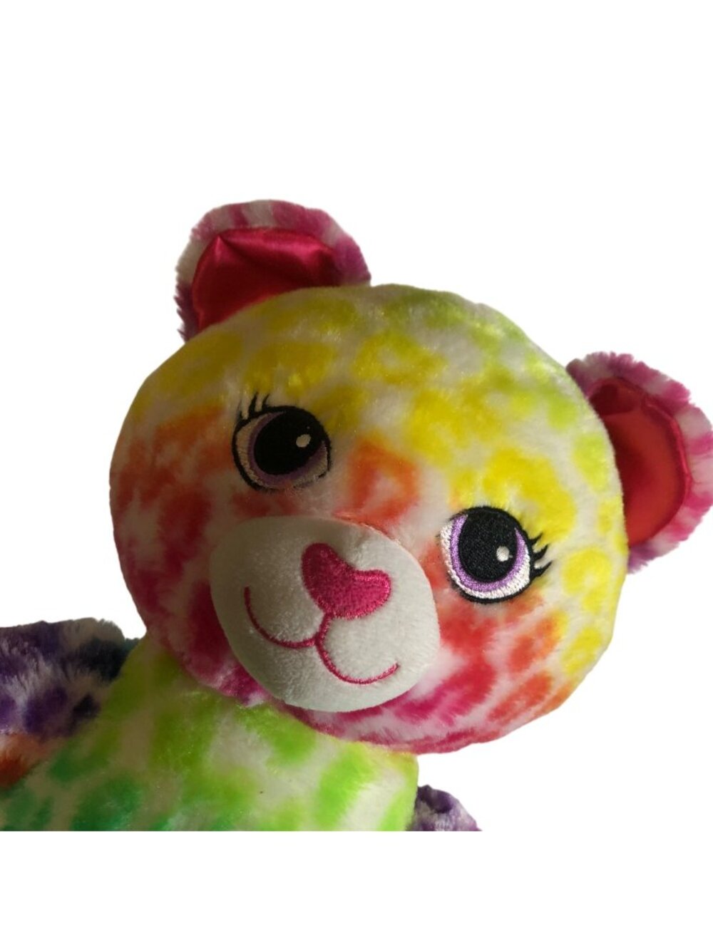 Build A Bear Rainbow Leopard Cheetah Cat Colorful Plush Stuffed Animal Toy 17in